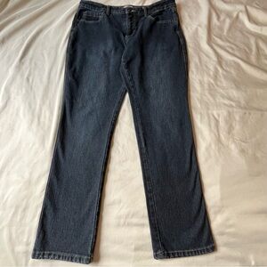 Coldwater Creek City Fit Dark Blue Straight Jeans Women’s 12 Petite